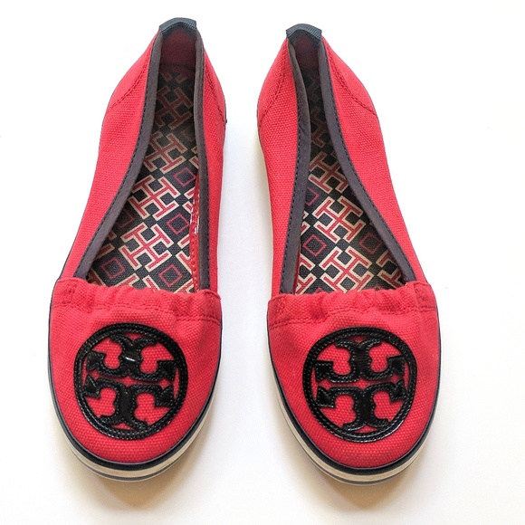 tory burch canvas flats